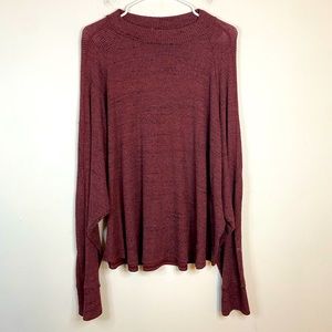 Treasure & Bond Long Sleeve Top in Burgundy